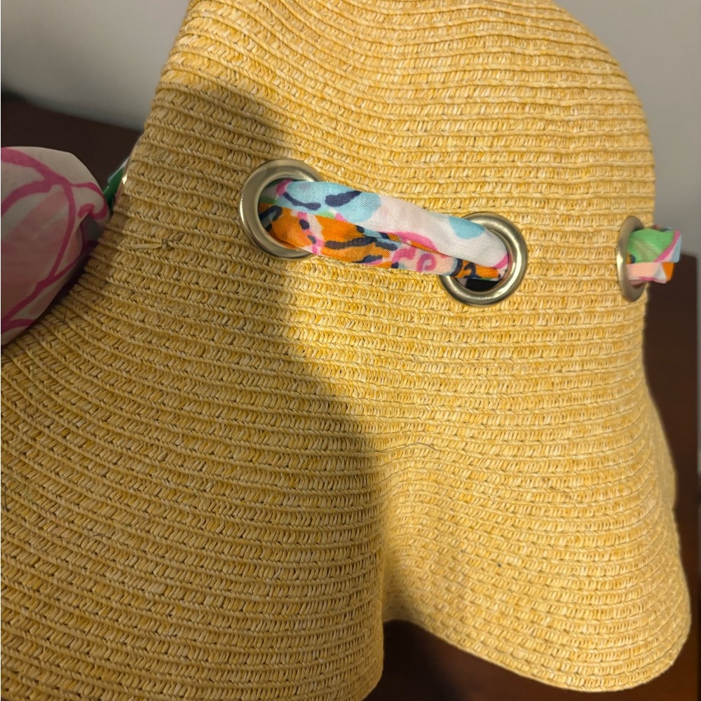 Lilly Pulitzer for Target Yellow Floral Sun Hat - Picture 3 of 4